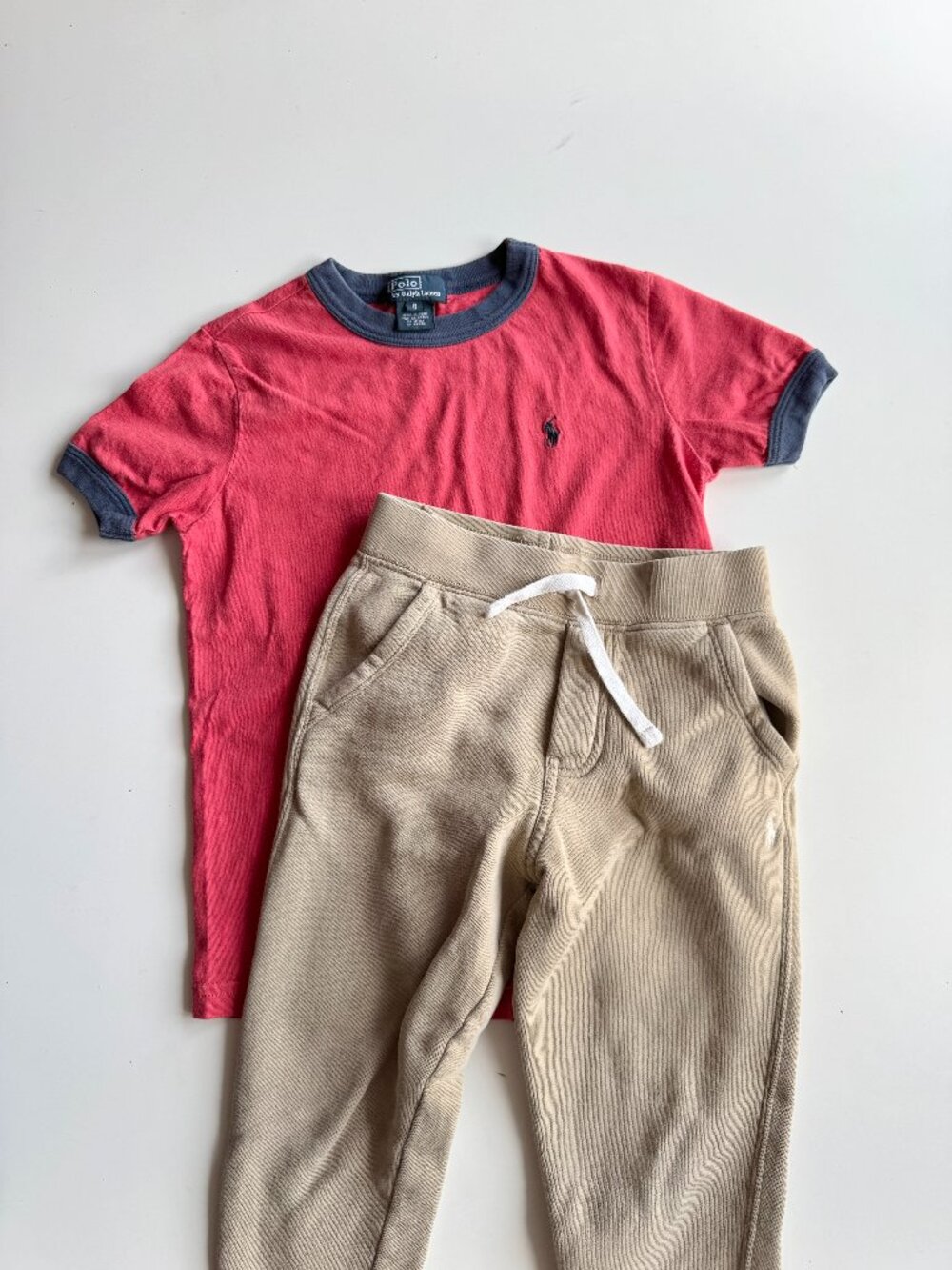 Lot of 2 Boys' POLO RALPH LAUREN Size 6 Items - Ringer Tee & Jogger Pants